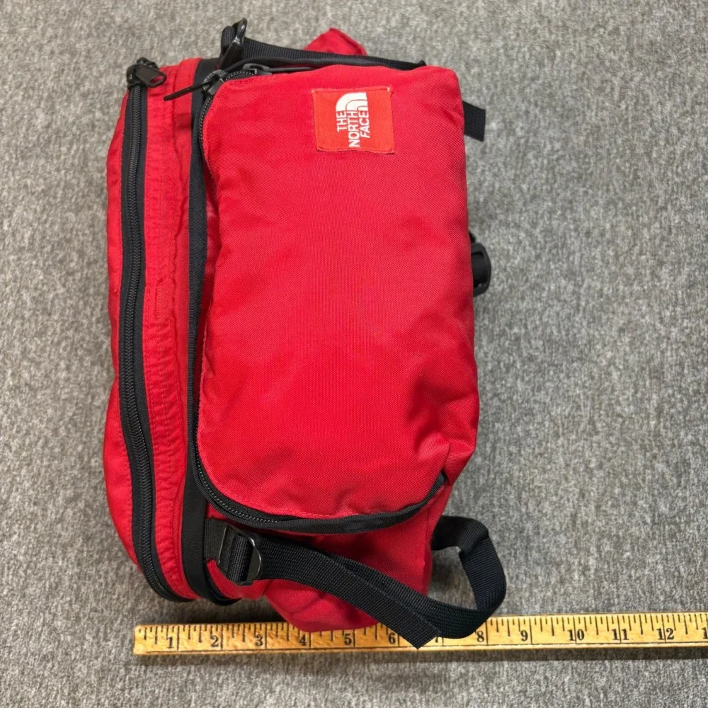 Vintage The North Face‎ Convertible Fanny Pack Backpack Red Yellow Nylon Korea